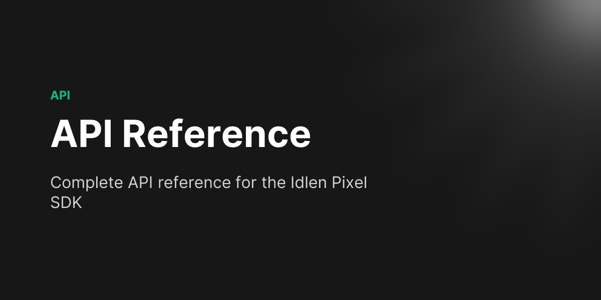 API Reference - Idlen documentation